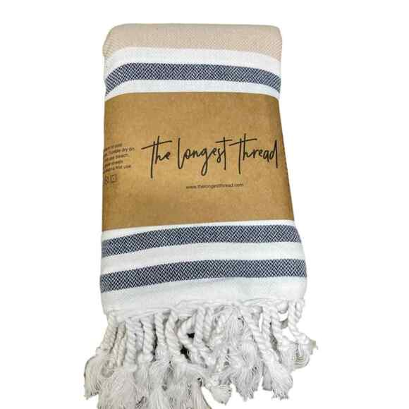 None Other - NEW The Longest Thread Turkish Organic Oversized Bath Towel Sheet 37”x64”